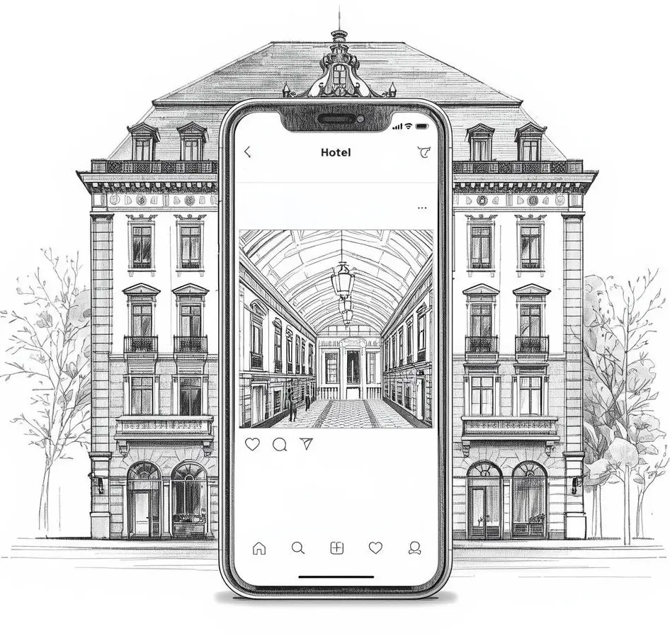 Hotel social media management for Instagram and TikTok